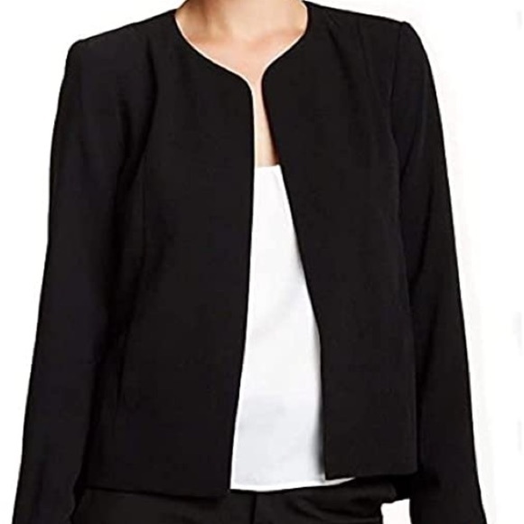 Eileen Fisher Open Front Blazer | Black | Size 8 - Picture 1 of 8